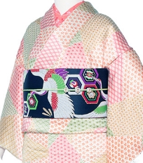 和服示例圖　綢緞 ・簡約風格